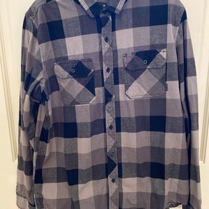 Tavik Button-down shirt Large gray/black